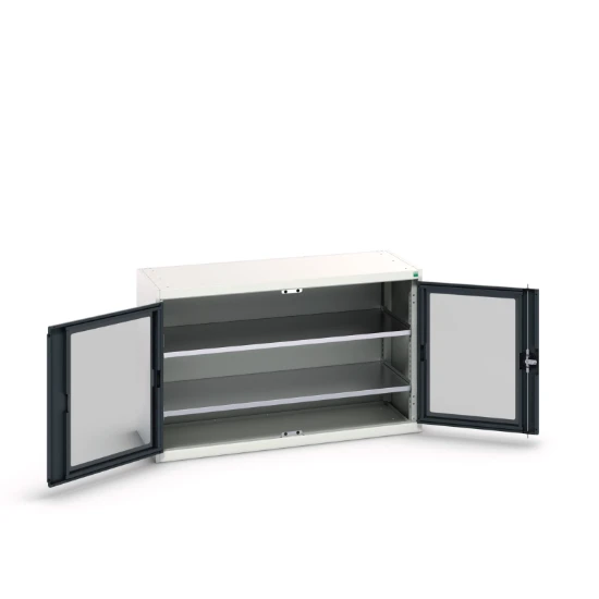 bott Verso systeemkast 1300x550x800mm 2 legborden 2 raamdeuren RAL 7016
