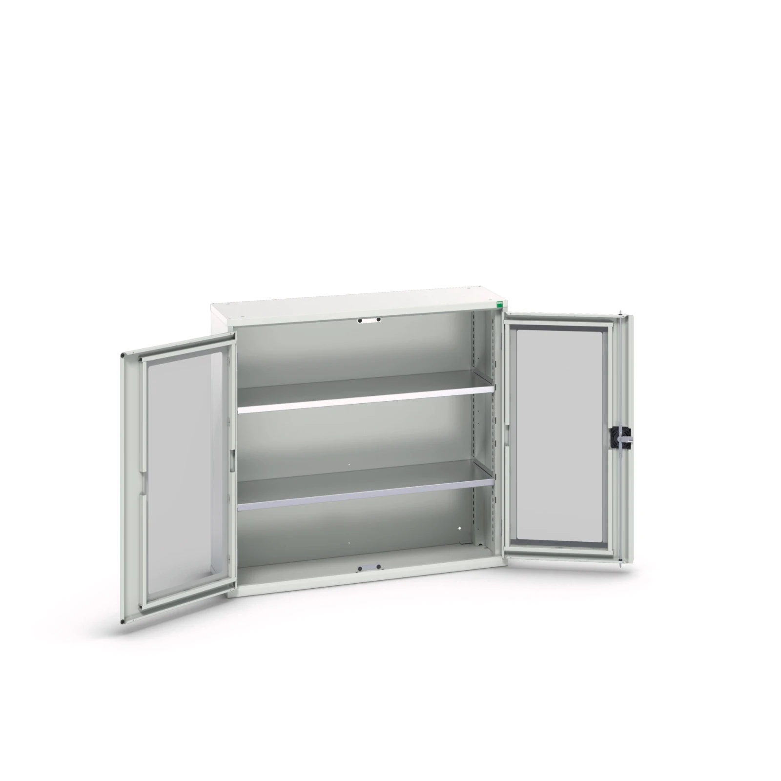 bott Verso systeemkast 1050x350x1000mm 2 legborden 2 raamdeuren RAL 7035