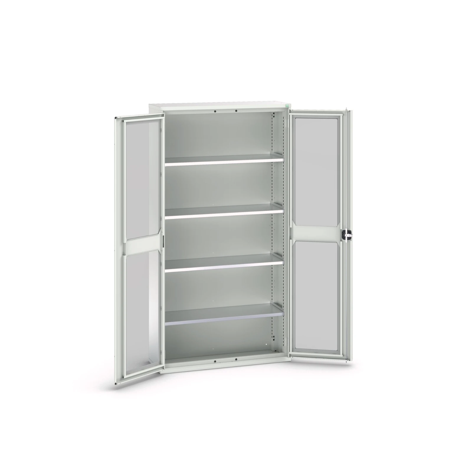 bott Verso systeemkast 1050x350x2000mm 4 legborden 2 raamdeuren RAL 7035