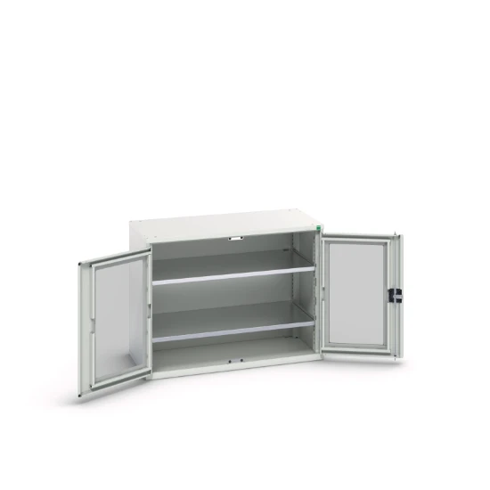 bott Verso systeemkast 1050x550x800mm 2 legborden 2 raamdeuren RAL 7035