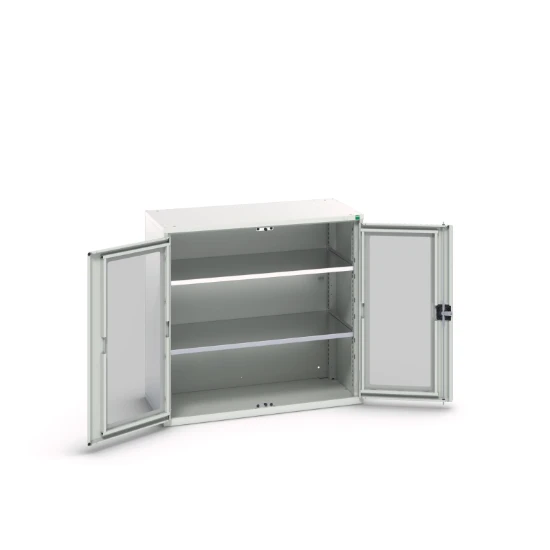 bott Verso systeemkast 1050x550x1000mm 2 legborden 2 raamdeuren RAL 7035