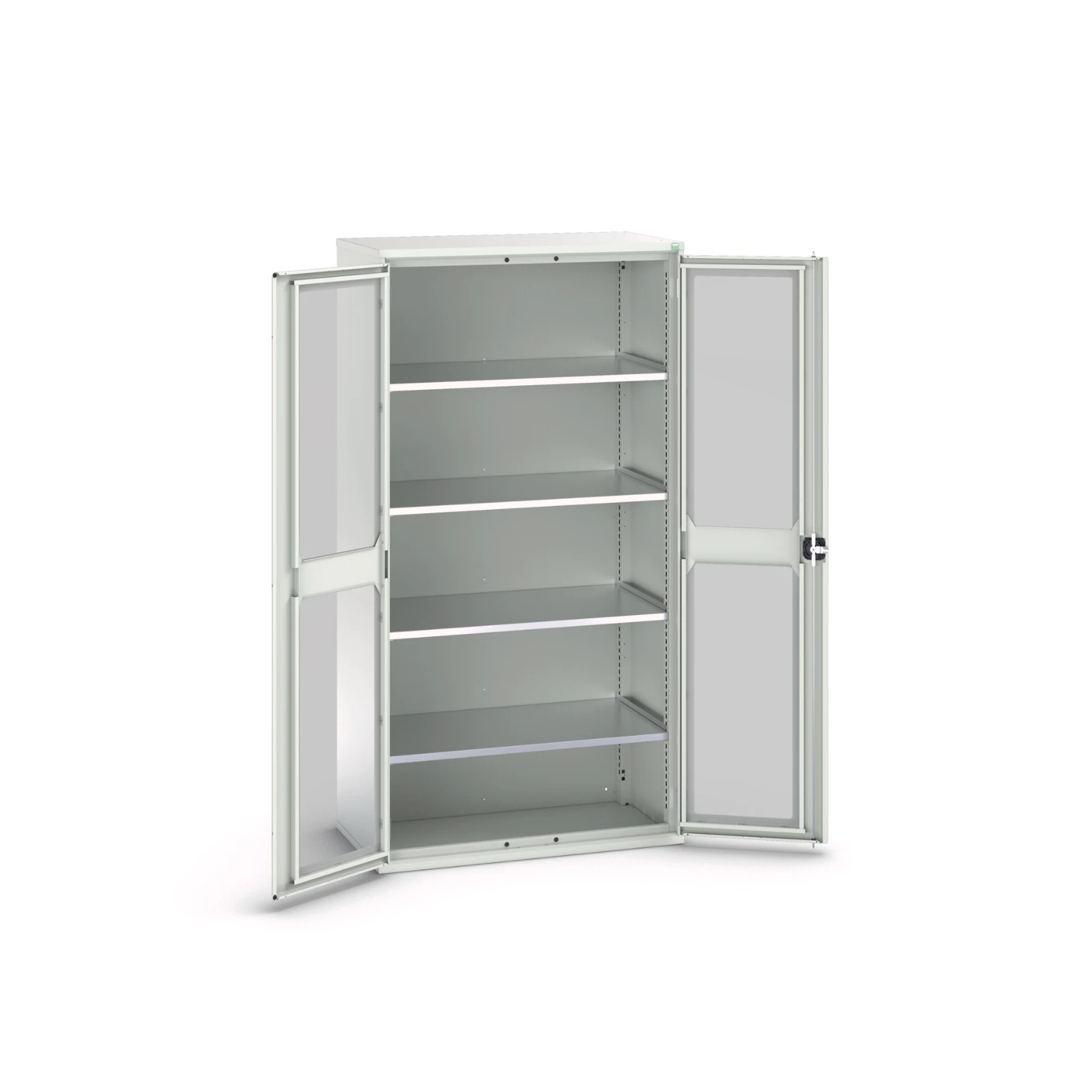bott Verso systeemkast 1050x550x2000mm 4 legborden 2 raamdeuren RAL 7035
