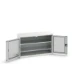 bott Verso systeemkast 1300x550x800mm 2 legborden 2 raamdeuren RAL 7035