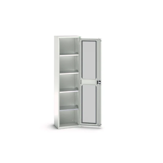 bott Verso systeemkast 525x350x2000mm 4 legborden 1 deur RAL 7035