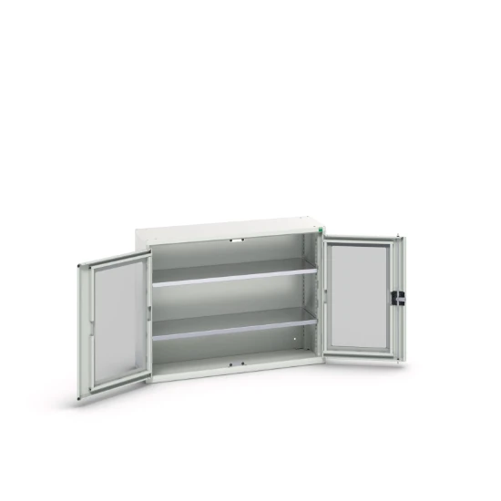 bott Verso systeemkast 1050x350x800mm 2 legborden 2 raamdeuren RAL 7035