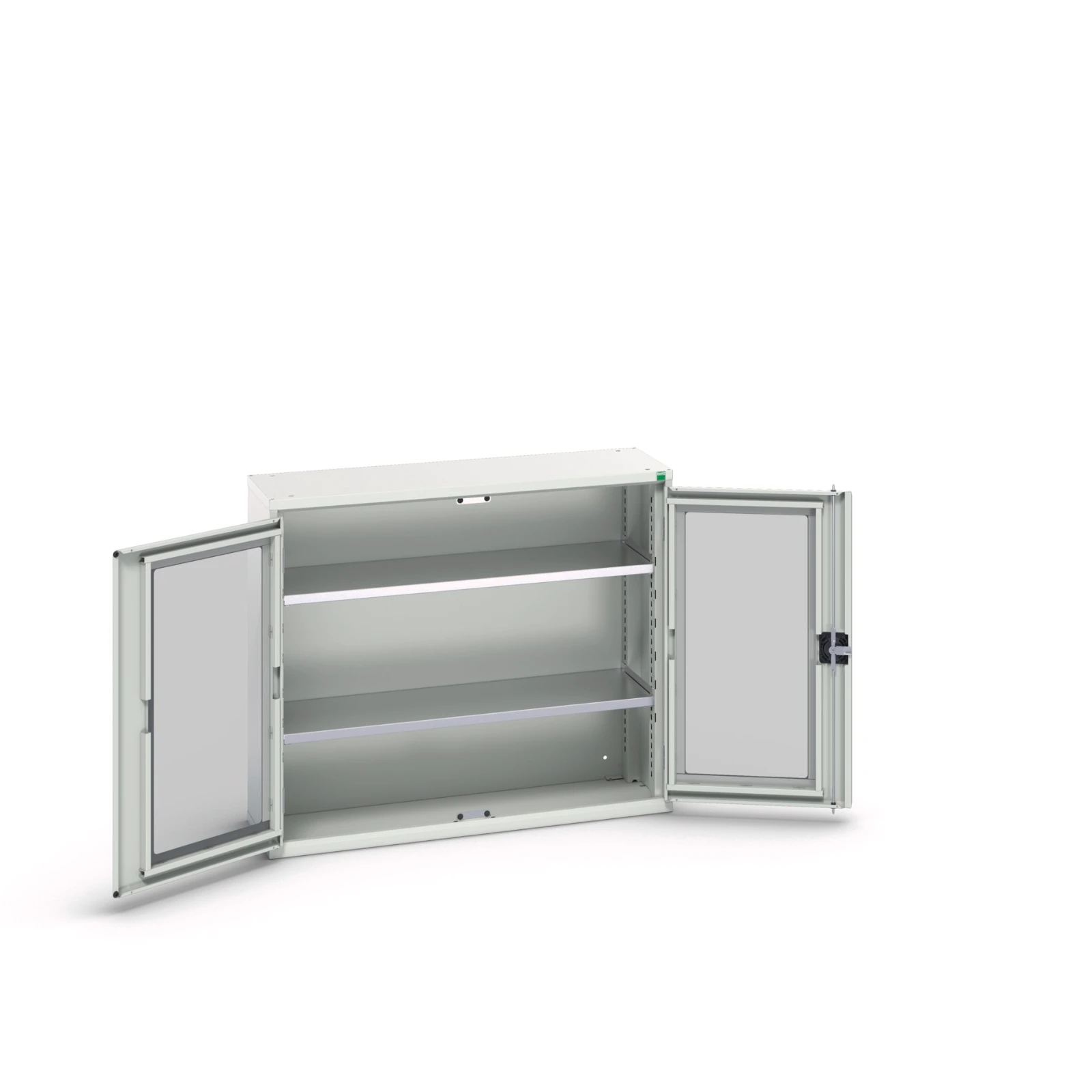 bott Verso systeemkast 1050x350x900mm 2 legborden 2 raamdeuren RAL 7035