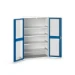 bott Verso systeemkast 1300x550x2000mm 4 legborden 2 raamdeuren RAL 5010