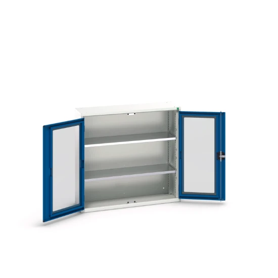 bott Verso systeemkast1050x350x1000mm 2 legborden 2 raamdeuren RAL 5010