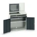 bott Verso computerkast 1050x550x1650mm 1 legbord 1 schuiflade 2 deuren RAL 7016
