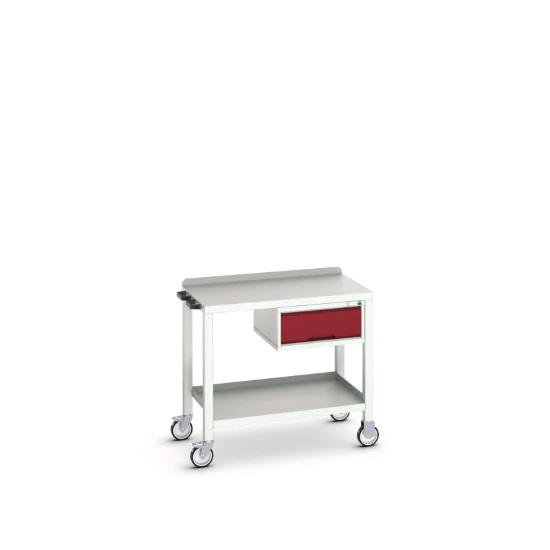 bott Verso verrijdbare werkbank met lade 1000x600x910mm RAL 3004