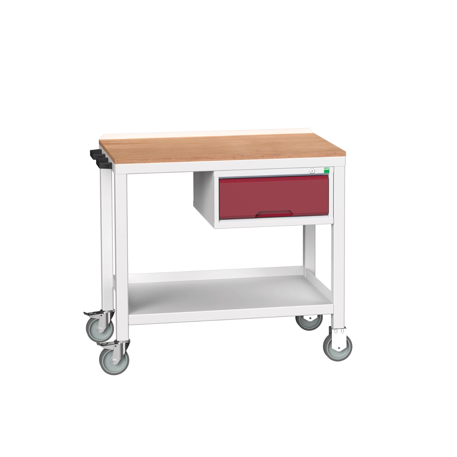 bott Verso verrijdbare werkbank met lade Multiplex 1000x600x910mm RAL 3004