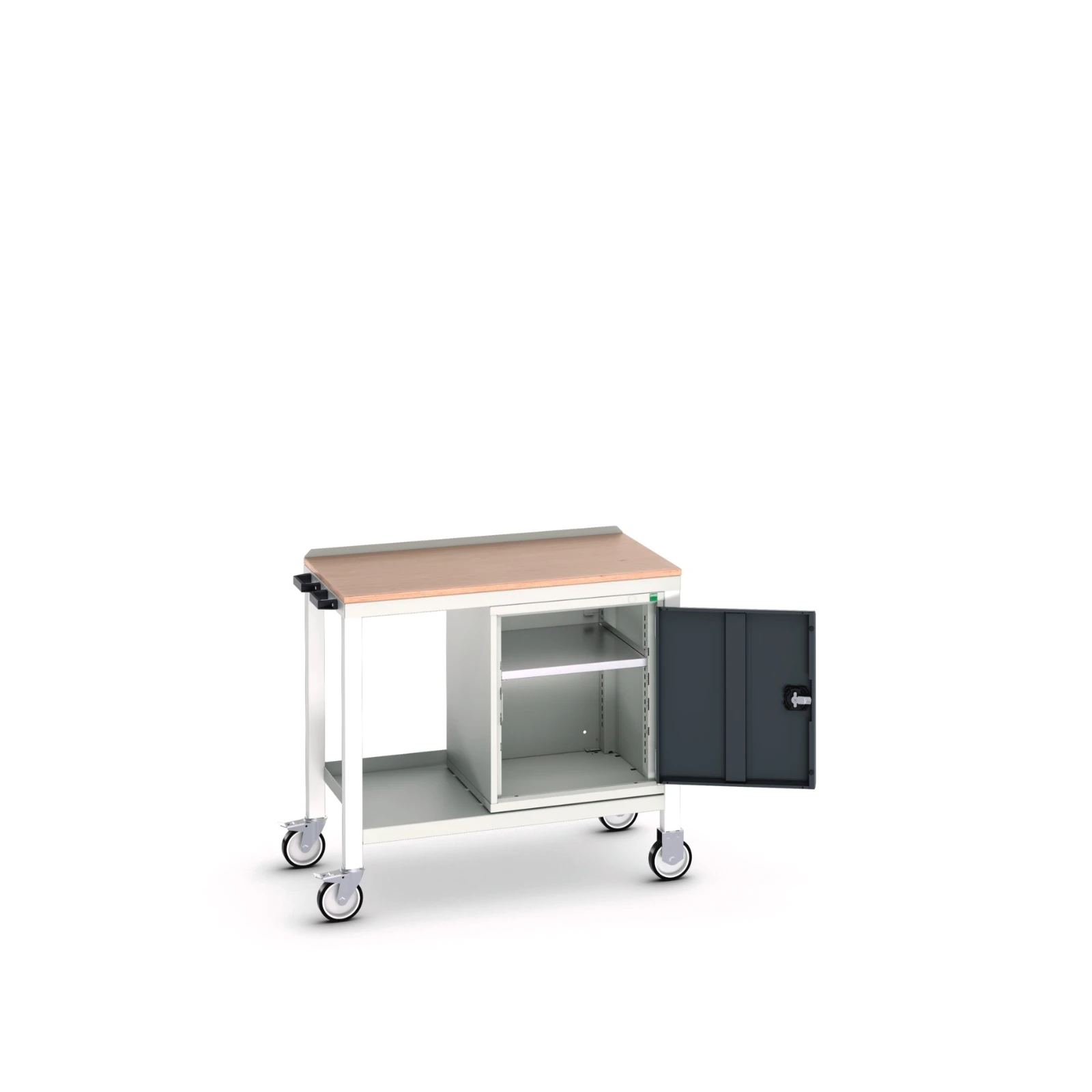 bott Verso verrijdbare werkbank 1000x600x930mm Multiplex stalen werkblad 1 lade RAL 7016