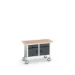 bott Verso verrijdbare werkbank 1250x600x830mm 1 deur 3 laden Multiplex RAL 7016