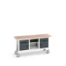 bott Verso verrijdbare werkbank 1750x600x830mm 2 laden 1 middenschap 2 deuren Multiplex RAL 7016