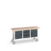 bott Verso verrijdbare werkbank 1750x600x830mm 3 laden 2 deuren Multiplex RAL 7016