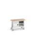 bott Verso verrijdbare werkbank 1250x600x830mm 1 deur 1 lade 1 schap Multiplex RAL 7035