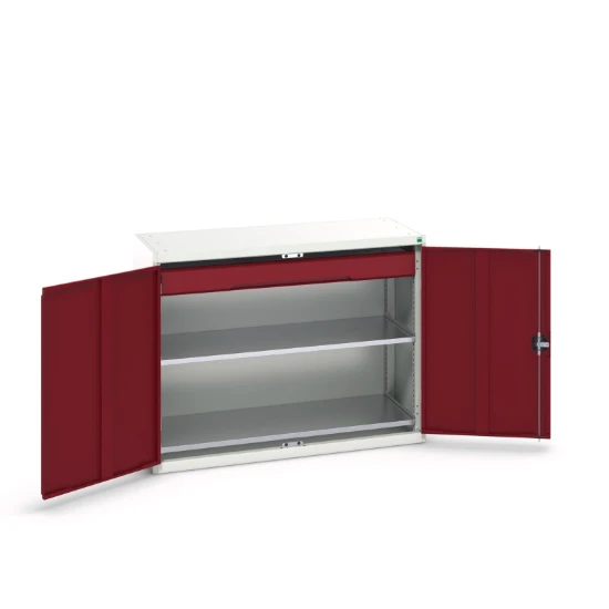 bott Verso hangkast 1300x550x1000mm 2 legborden 1 lade RAL 3004