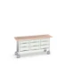 bott Verso verrijdbare werkbank 1750x600x830mm 9 laden Multiplex RAL 7035