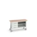 bott Verso verrijdbare werkbank 1500x600x830mm 3 laden 1 middenschap Multiplex 7035