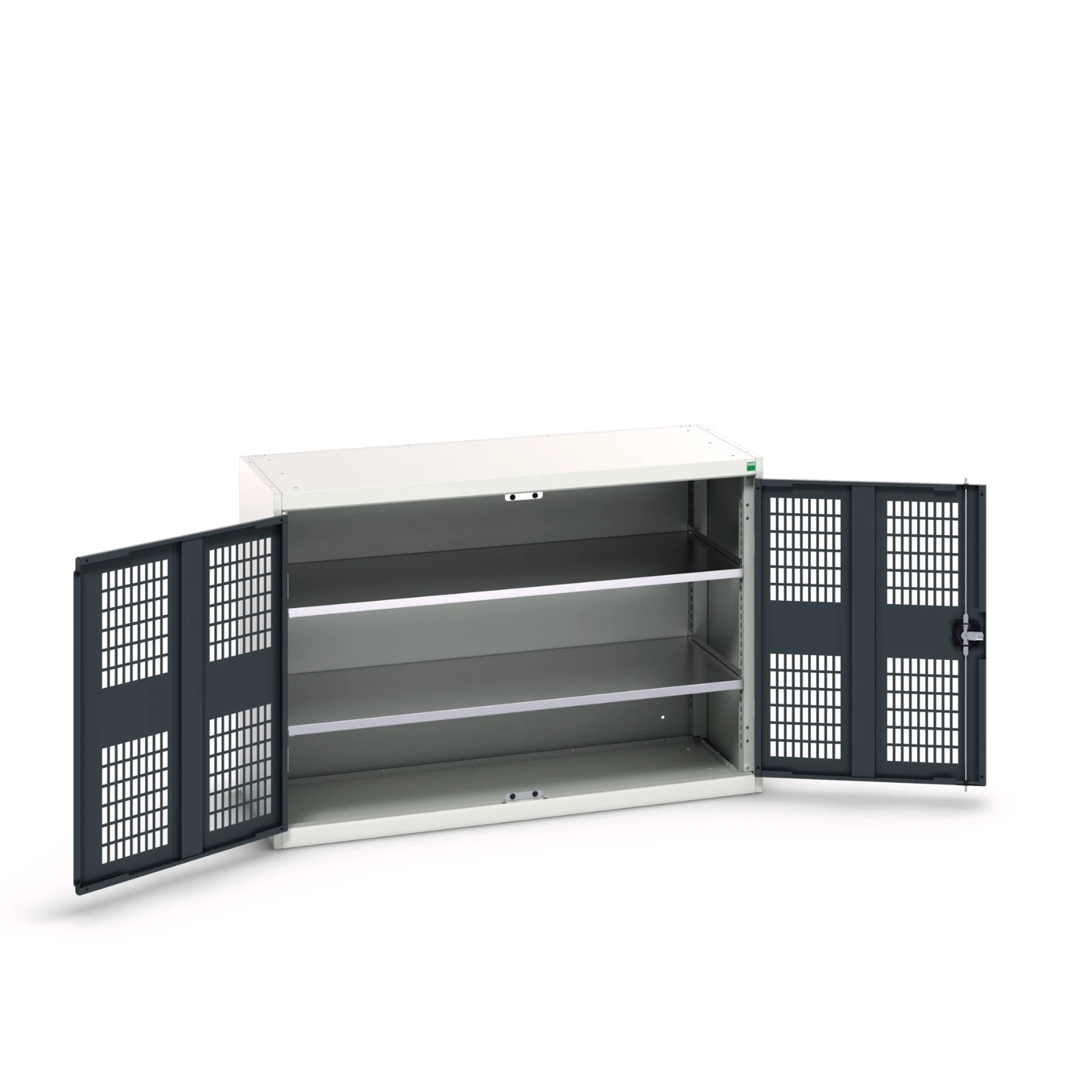 bott Verso kast gevleugelde deuren 1300x550x900mm 2 legborden RAL 7016