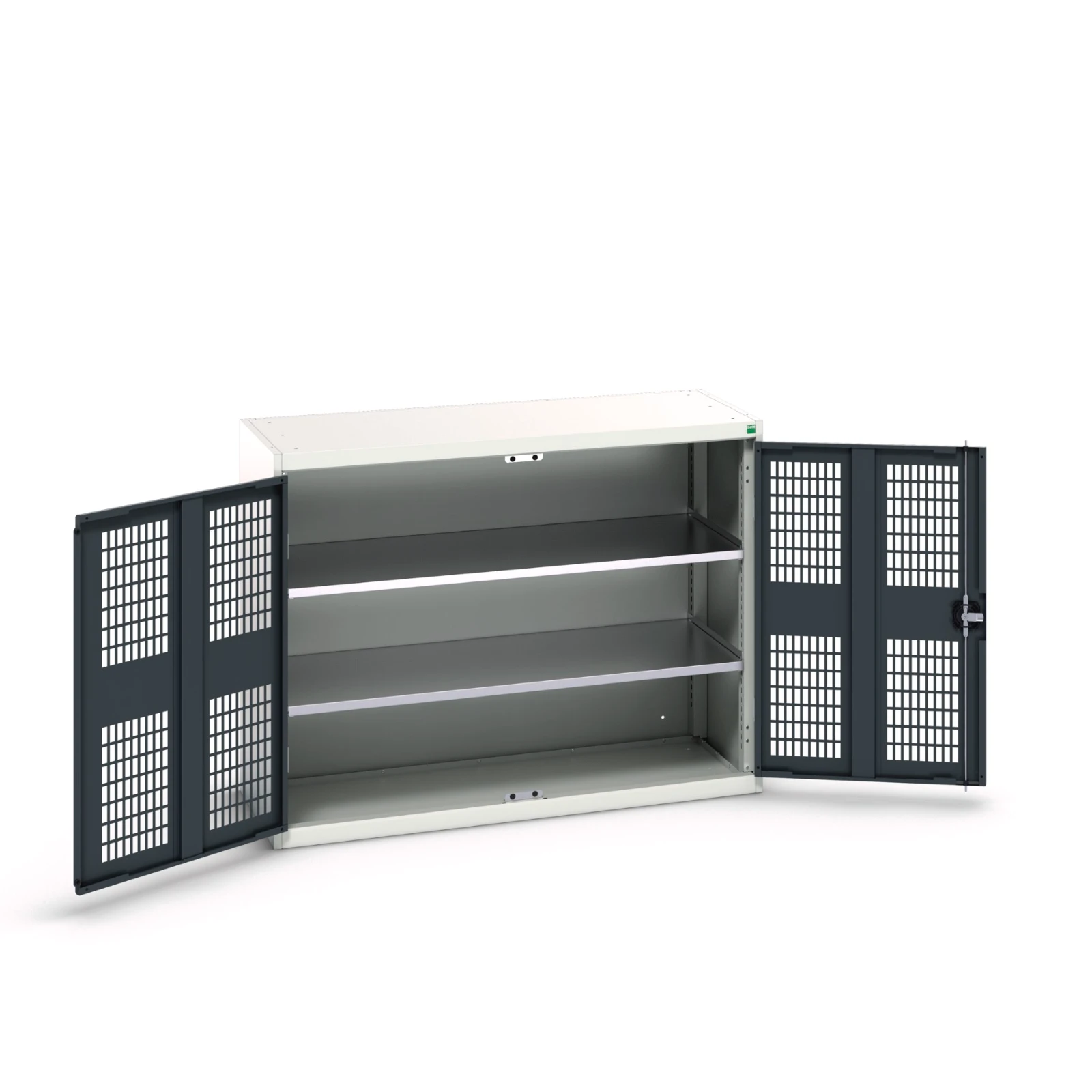 bott Verso kast gevleugelde deuren 1300x550x1000mm 2 legborden RAL 7016