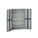 bott Verso kast gevleugelde deuren 1300x550x2000mm 4 legborden RAL 7016