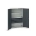 bott Verso systeemkast 1300x550x2000mm 3 legborden 4 lades RAL 7016