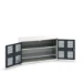 bott Verso kast gevleugelde deuren 1300x550x800mm 2 legborden RAL 7016
