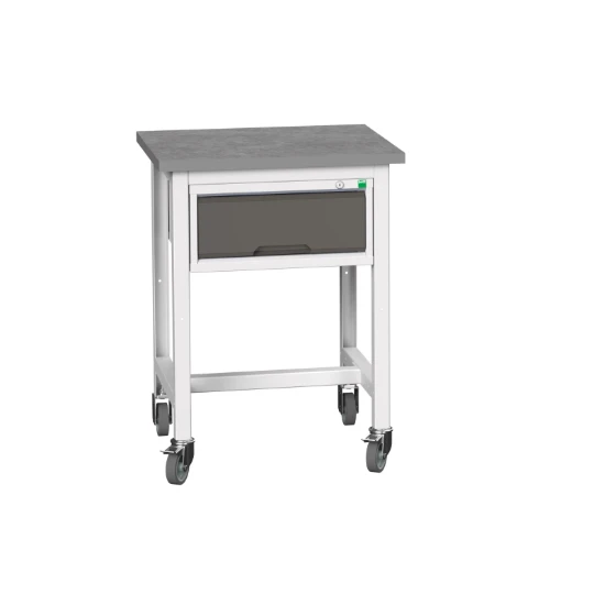 bott Verso verrijdbare werkbank met lade Linoleum 700x600x930mm RAL 7016
