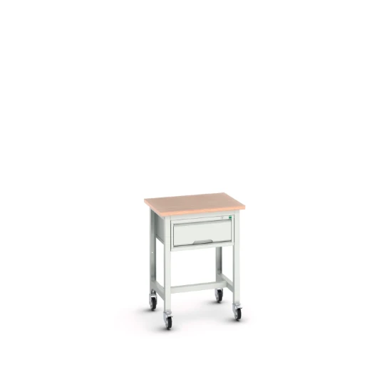 bott Verso verrijdbare werkbank met lade Multiplex 700x600x930mm RAL 7035