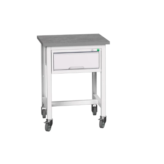 bott Verso verrijdbare werkbank met lade Linoleum 700x600x930mm RAL 7035