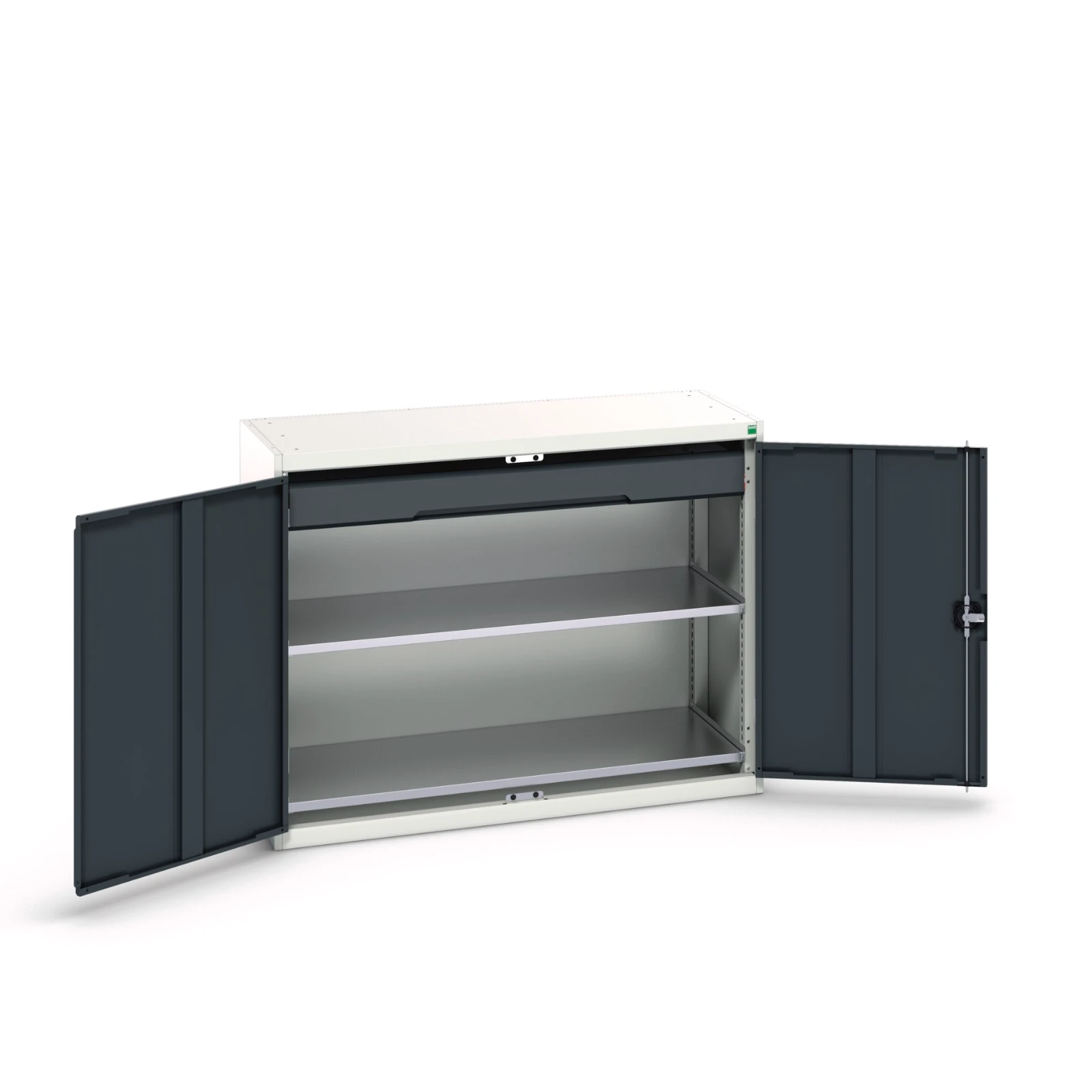 bott Verso hangkast 1300x550x1000mm 2 legborden 1 lade RAL 7016