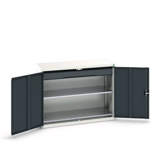 bott Verso hangkast 1300x550x1000mm 2 legborden 1 lade RAL 7016