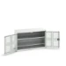 bott Verso kast gevleugelde deuren 1300x550x800mm 2 legborden RAL 7035