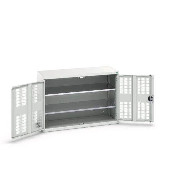bott Verso kast gevleugelde deuren 1300x550x900mm 2 legborden RAL 7035