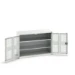 bott Verso kast gevleugelde deuren 1300x550x900mm 2 legborden RAL 7035