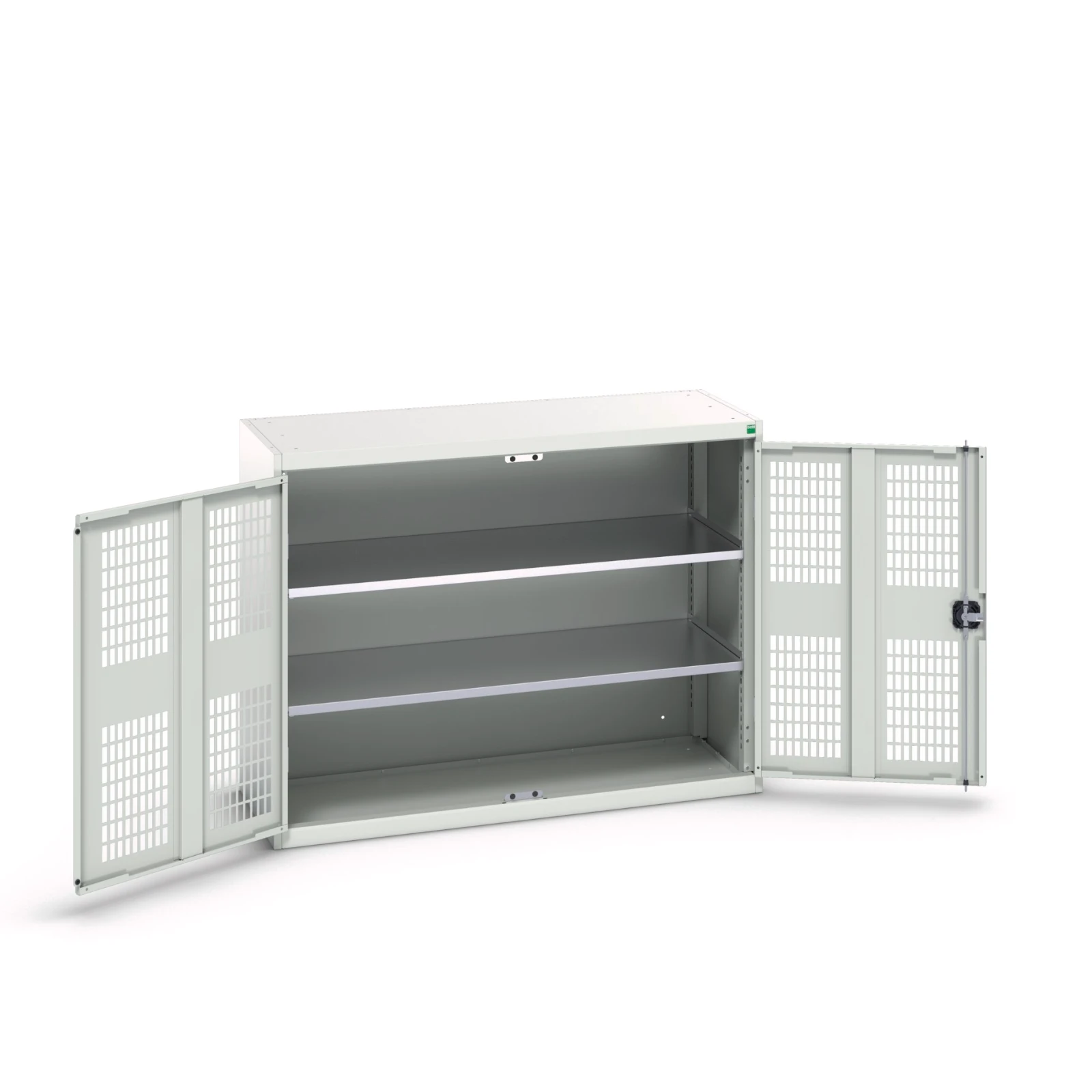 bott Verso kast gevleugelde deuren 1300x550x1000mm 2 legborden RAL 7035