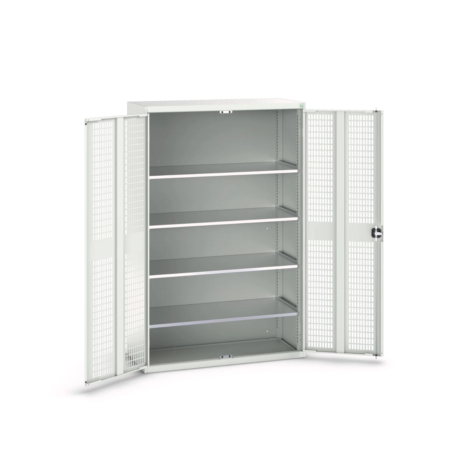 bott Verso kast gevleugelde deuren 1300x550x2000mm 4 legborden RAL 7035