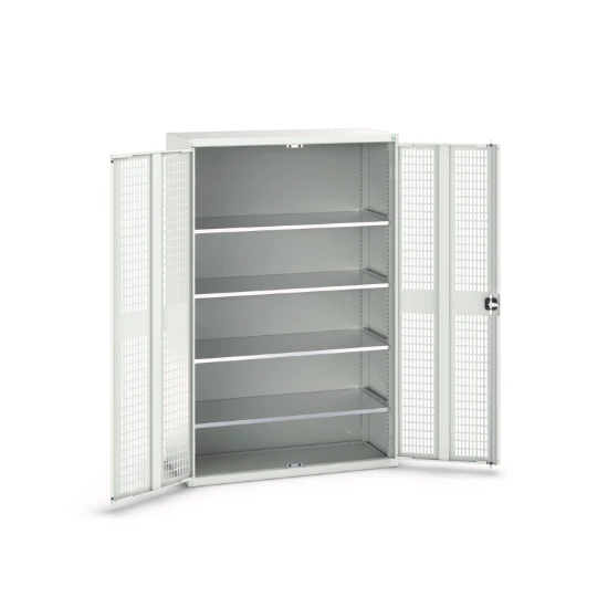 bott Verso kast gevleugelde deuren 1300x550x2000mm 4 legborden RAL 7035