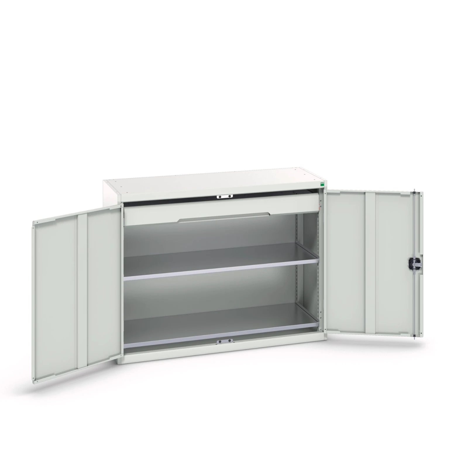 bott Verso hangkast 1300x550x1000mm 2 legborden 1 lade RAL 7035
