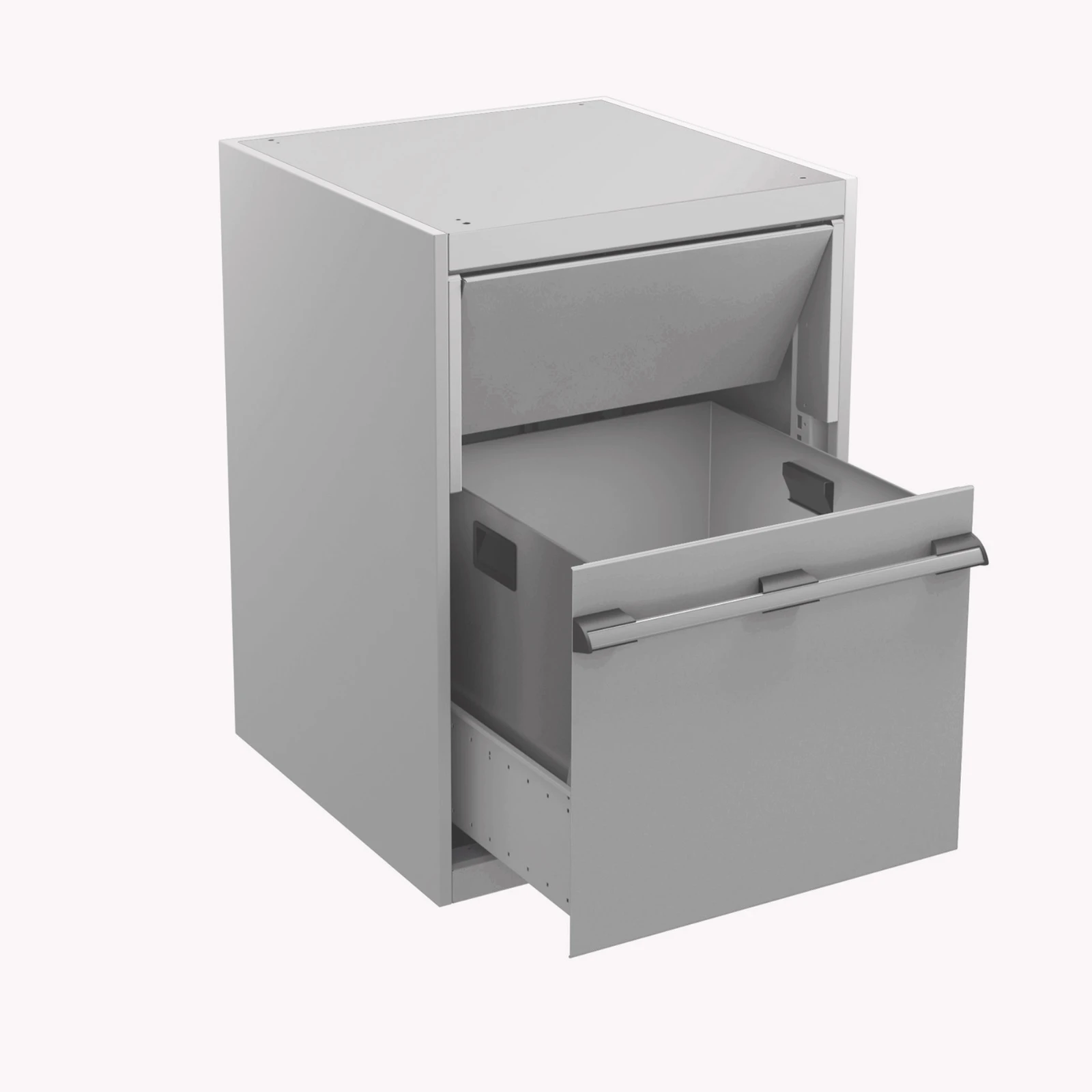 bott Cubio kast met afvalbak 525x650x900mm RAL 7035
