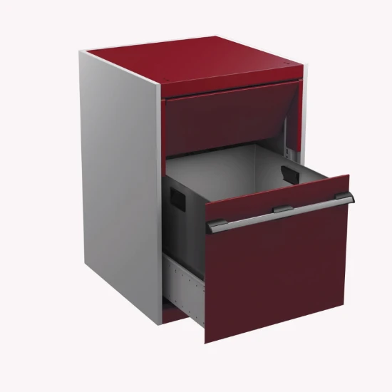 bott cubio armoire avec poubelle 525x650x900mm ral 3004