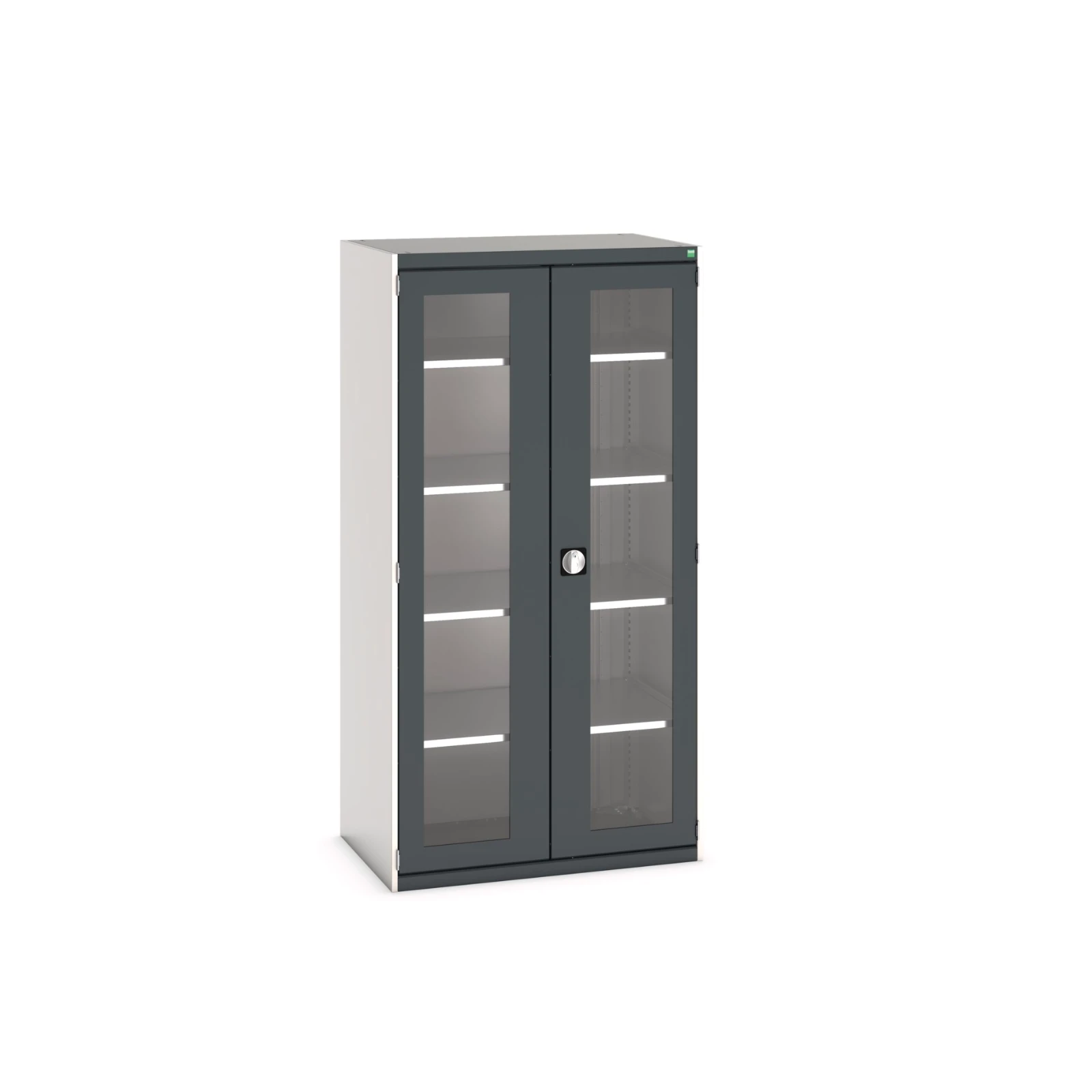 bott Cubio systeemkast 2 deuren 4 legborden hoogte 2000 mm RAL 7016