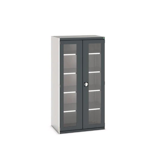 bott Cubio systeemkast 2 deuren 4 legborden hoogte 2000 mm RAL 7016