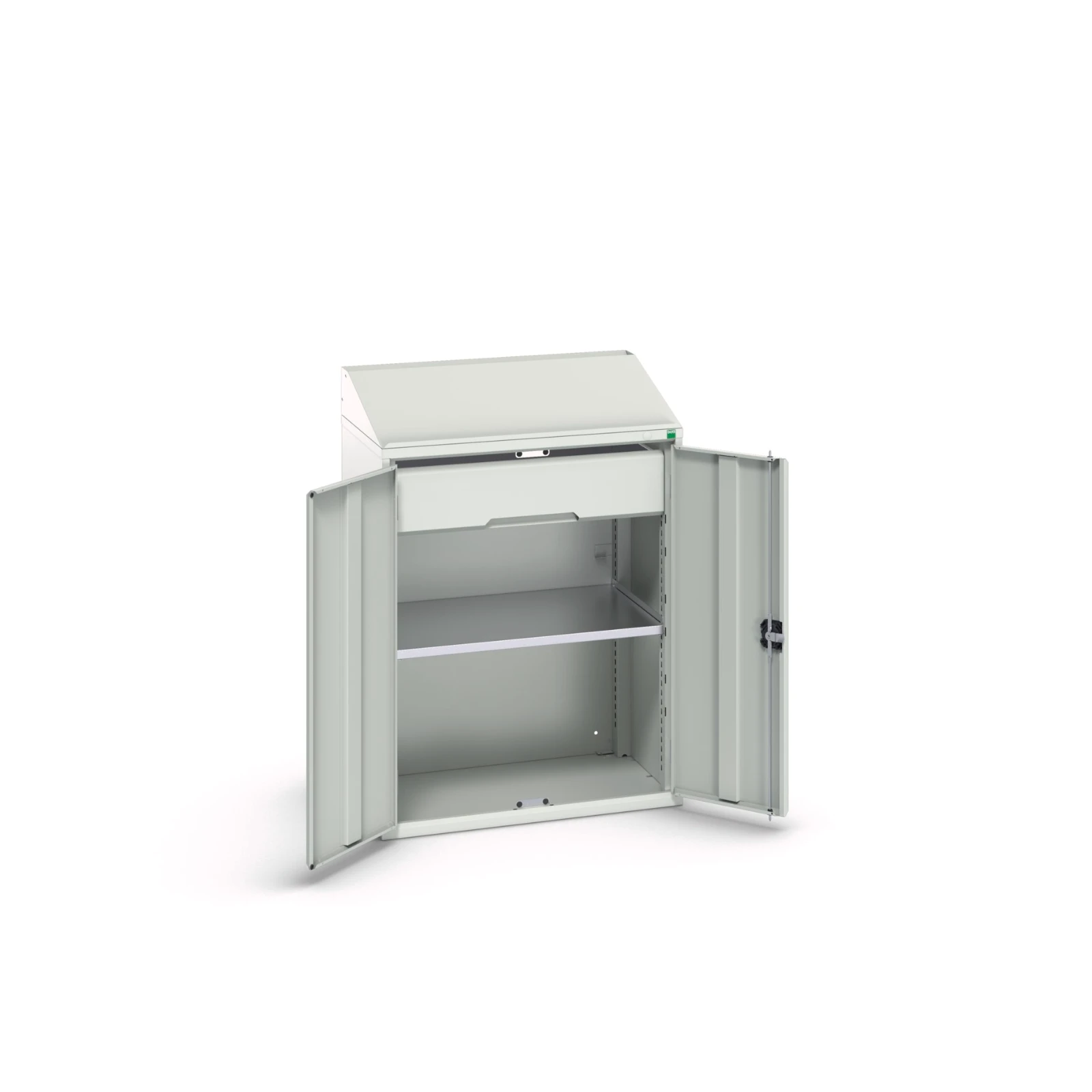 bott Verso systeemkast 800x550x1130mm 1 legbord 1 rail  RAL 7035