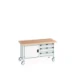 bott Cubio werkbank Multiplex 1 deur 3 laden Breedte 1500 mm RAL 7035
