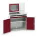 bott Verso computerkast 1050x550x1650mm 1 legbord 1 schuiflade 2 deuren RAL 3004
