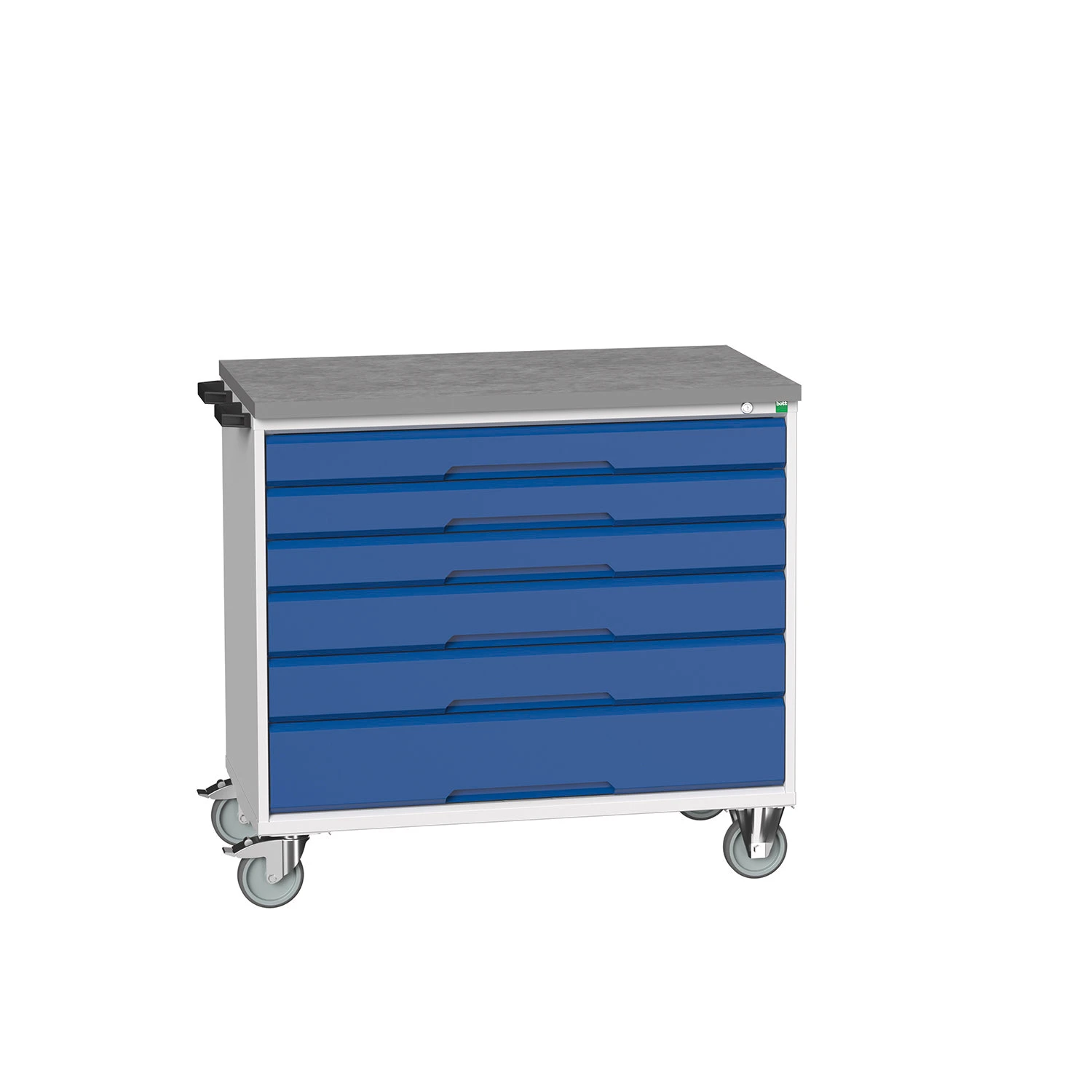 bott Verso gereedschapswagen 1050x600x980mm 6 laden lino tray RAL 5010