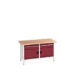 bott Cubio werkbank Multiplex 2 laden Breedte 1500 mm RAL 3004