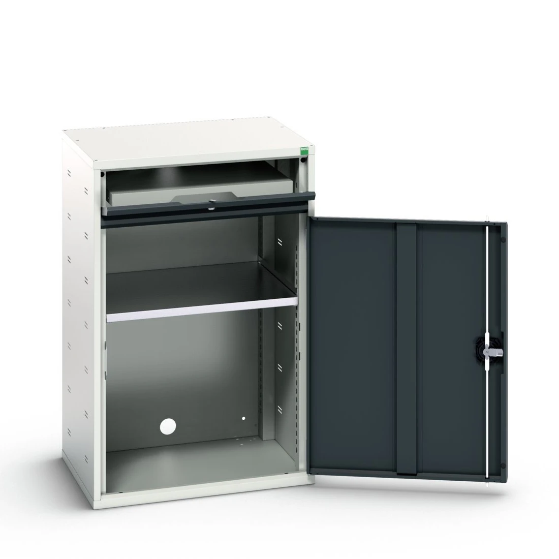 bott Verso computerkast 650x550x1000mm 1 legbord 1 schuiflade RAL 7016